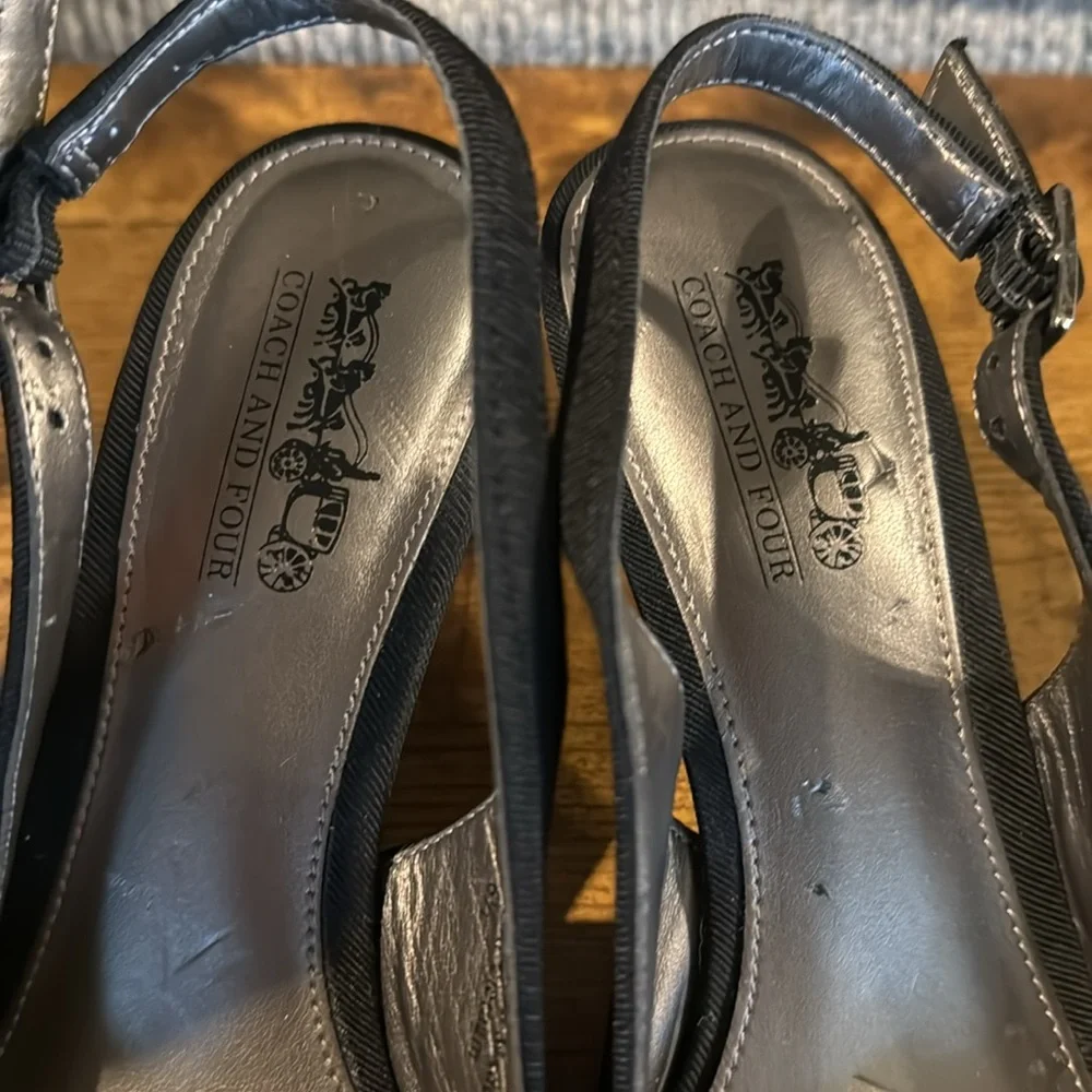 Coach Peep Toe Sling Back Heels